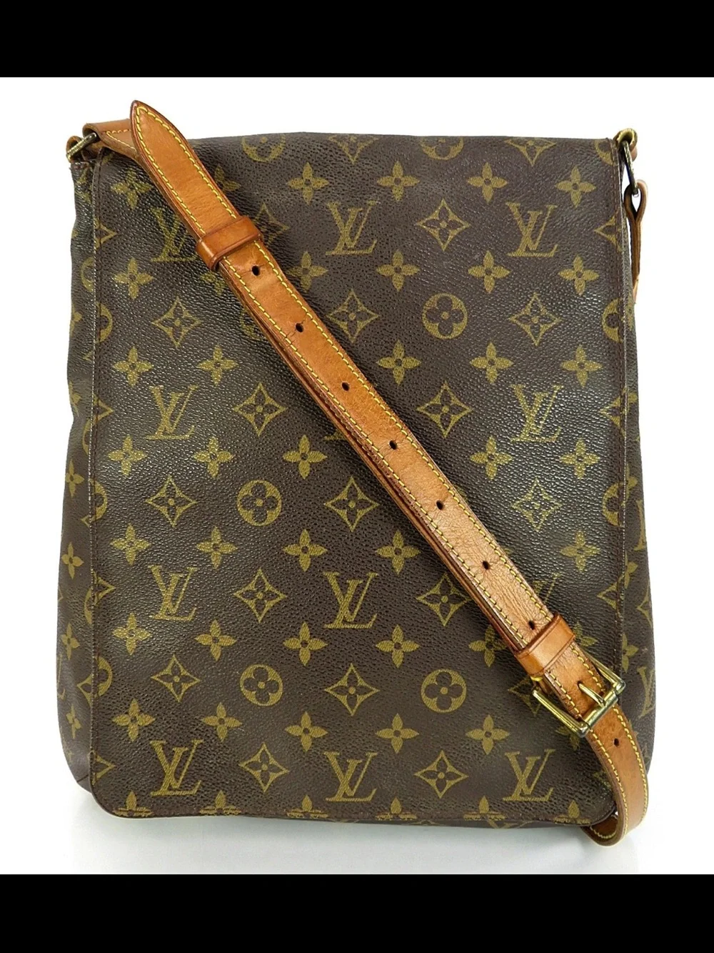 Louis Vuitton Monogram Canvas Messenger Bag in Brown and Tan